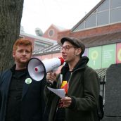 Shay Enxuga, Solidarity Halifax.  Photo Robert Devet