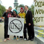 Mayor Peter Kelly Visits Occupy Nova Scotia