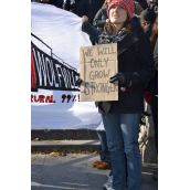 Representatives from Occupy Wolfville were present.  "We need to bring this movement rural!" Photo: Lesley Thompson