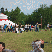 A big morning tai chi.