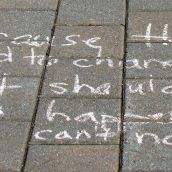 The Peoples Chalk Messages. Why I Occupy NS