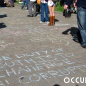 The Peoples Chalk Messages. Why I Occupy NS