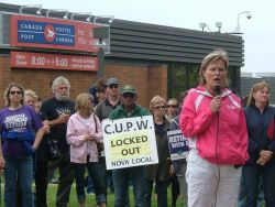 Trade unionist from the nurse’s union, one of many to address the rally