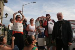 AFN Regional chief speaks to grassroots women. [Photo: Miles Howe]